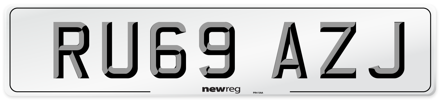 RU69 AZJ Number Plate from New Reg